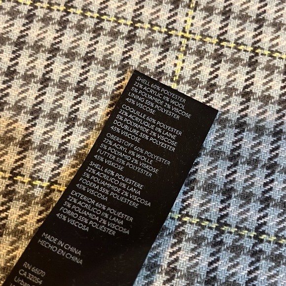 Free People Plaid Wool Trench Coat NWT Small - Picture 15 of 17